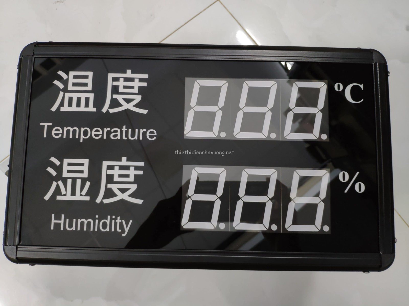 Đồng hồ nhiệt độ độ ẩm 350x200mm (Tiếng Trung) 3 Đồng hồ nhiệt độ độ ẩm 350x200mm (Tiếng Trung) - Ảnh 3